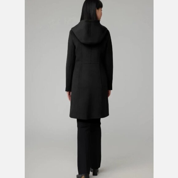 Soia & Kyo Cara Hooded Wool Blend Coat in Black - Picture 3 of 8